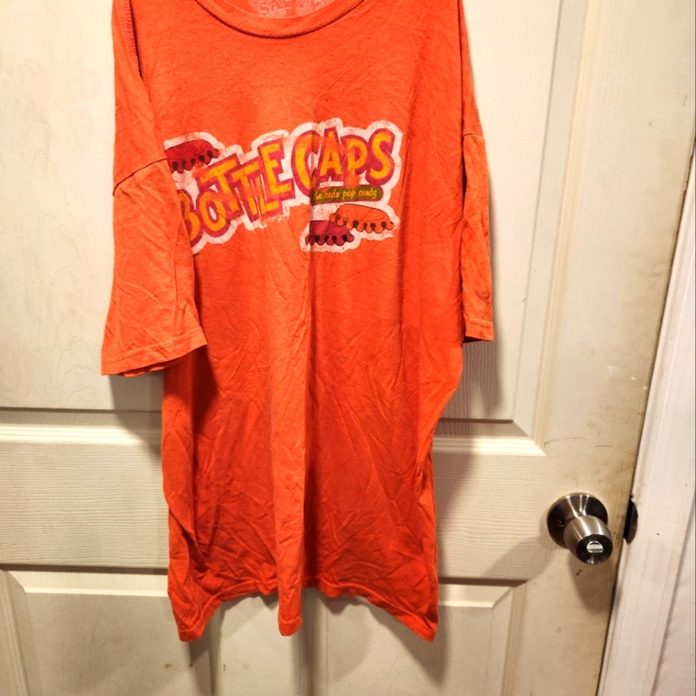 Mens Orange  Bottle Caps T-Shirt